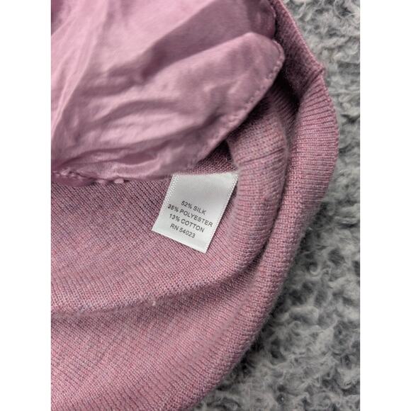 Banana Republic Sweater Women Extra Small Purple Preppy Silk Casual Cardigan - Picture 5 of 7